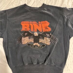 Anine Bing Vintage Eagle Crew Neck Sweatshirt